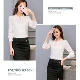 Áo Sơ Mi Thắt Nơ Kiểu Hàn YAME SMH289NT6W
