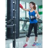 Áo thể thao sát nách nữ Donex Proning (tập gym, thể dục, yoga…)-Xanh phối trắng
