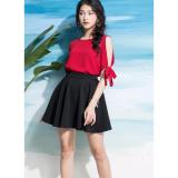 Aó Thời Trang Cột Nơ Tay - Áo Cột Nơ Tay Cao Cấp ( đỏ)