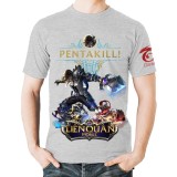 Áo thun Liên Quân Mobile 3D Tướng Triệu Vân PentaKill (Xám)