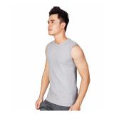 Áo thun nam body sát nách cổ tròn ( Xám )