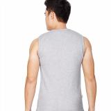 Áo thun nam body sát nách cổ tròn ( Xám )