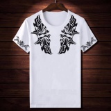 Áo thun nam cao cấp in hình tattoo hoa văn đẹp ( Trắng )