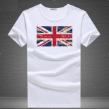 Áo thun nam in hình lá cờ Mỹ đẹp mắt ( Trắng )