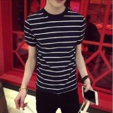 Áo thun nam kẻ ngang 100% COTTON cao cấp ( đen, trắng )