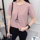 [HCM]ÁO THUN NỮ IN HÌNH THÁP thời trang