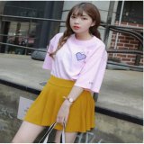 Áo thun tay lỡ nữ form rộng Hàn Quốc in trái tim