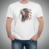 Áo thun thổ dân Indian cao cấp ( Trắng )