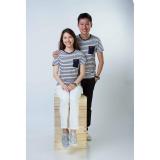 Áo thun thời trang cao cấp Zento (xanh đen sọc nhỏ) đôi nam/nữ