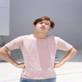 Áo thun trơn nam cổ tròn cotton 4 chiều (Hồng Phấn )