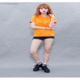 Áo thun trơn nữ cổ tròn thun cotton 4 chiều ( Cam )