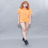 Áo thun trơn nữ cổ tròn thun cotton 4 chiều ( Cam Nhạt )