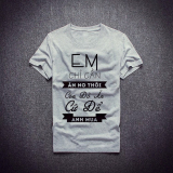 [HCM]Áo Thun Unisex Slogan Atb463 (XÁM)
