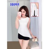Aó vạt xéo xẻ đính hạt (đen)