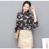 Áo Voan Cổ Cao Tay Loe (Đen)