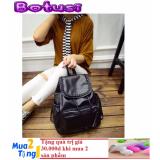 Ba lô da nữ đan chéo thời trang BOTUSI_BLO01(ĐEN)