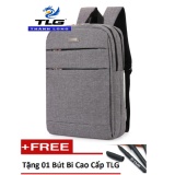 Balo nam thời trang phong cách Đồ Da Thành Long TLG 215 2(xám) tặng túi đựng bút chì,bút mực VPP K 335