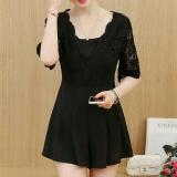 Jumpsuit short phối ren tay lửng SET051
