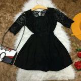 Jumpsuit short phối ren tay lửng SET051