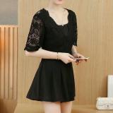 Jumpsuit short phối ren tay lửng SET051
