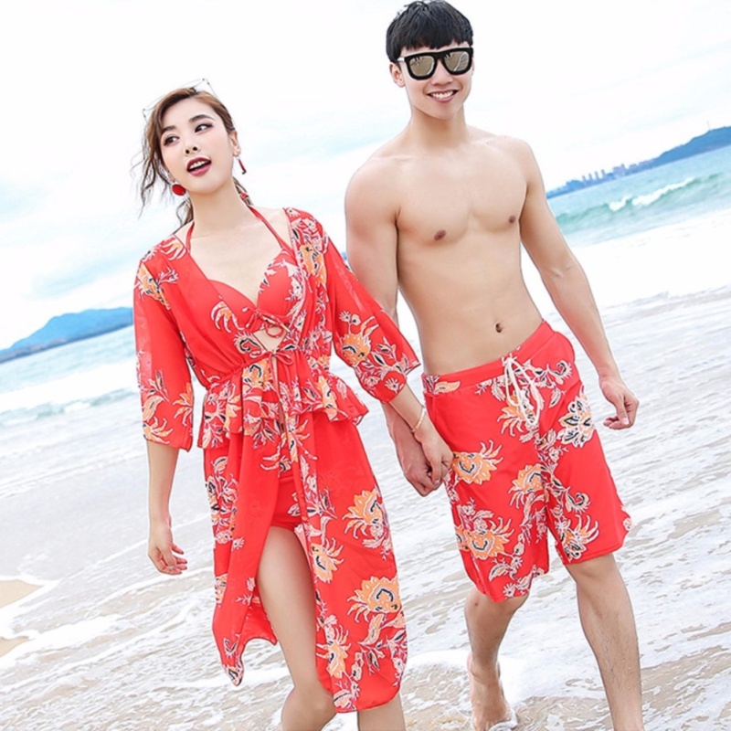 Nơi bán Bikini 3 mảnh Rất Nhiều Ngực Tập Hợp Đồ Bơi Nữ Nữ Đi Biển-intl