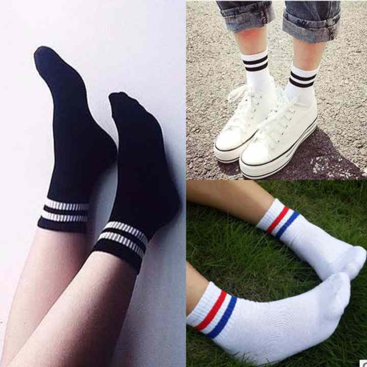 Bộ 03 đôi vớ sọc phong cách Hàn Quốc