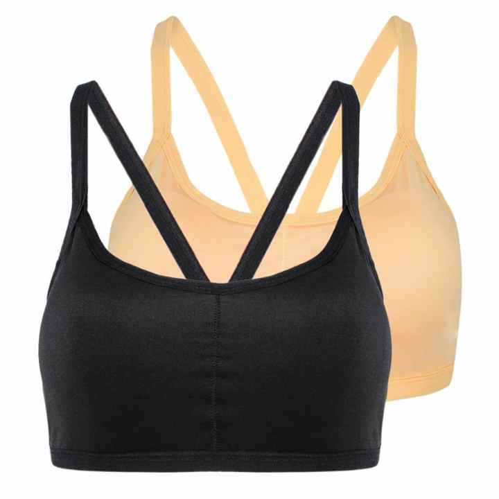 Bộ 2 áo bra quai chéo sexy The ladies GT 247 (Đen da)