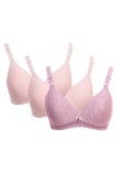 Bộ 3 áo lót ngực cho con bú có cúc bấm