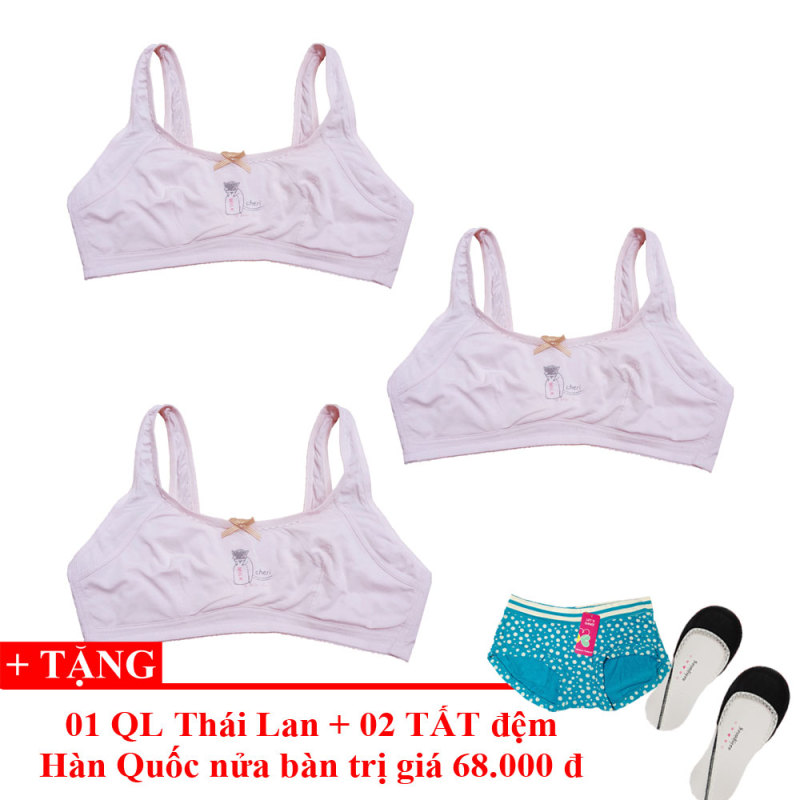 Nơi bán Bộ 3 Áo lót bé gái tuổi mới lớn Thái Lan + Tặng 01 Quần Lót Teen & 02 Đôi Tất - Lybishop