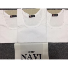 [HCM]Bộ 3 áo thun ba lỗ nam Navi (màu trắng)