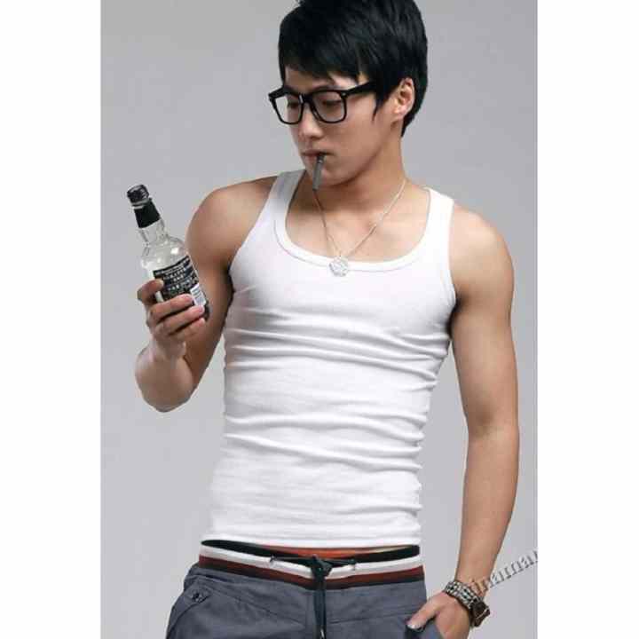 Bộ 3 áo thun nam 3 lỗ cổ vuông body Hàn Quốc ( đen, trắng, xám )