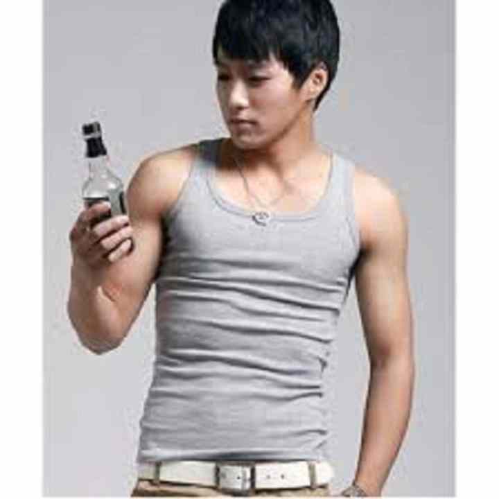 Bộ 3 áo thun nam 3 lỗ cổ vuông body Hàn Quốc ( đen, trắng, xám )