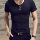 [HCM]Bộ 3 áo thun nam body cổ tim 100% COTTON ( đen trắng xám )