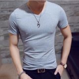 [HCM]Bộ 3 áo thun nam body cổ tim 100% COTTON ( đen trắng xám )