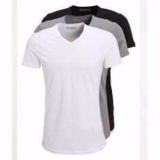 Bộ 3 áo thun nam body cổ tim 100% cotton