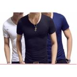 Bộ 3 áo thun nam body cổ tim 100% cotton