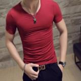 Bộ 3 áo thun nam body cổ tim 100% COTTON ( đen, xanh, đỏ đô )