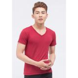 Bộ 3 áo thun nam body cổ tim 100% COTTON ( xanh đen, xanh rêu, đỏ đô )