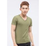 Bộ 3 áo thun nam body cổ tim 100% COTTON ( xanh đen, xanh rêu, đỏ đô )