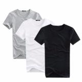 Bộ 3 áo thun nam body cổ tròn cao cấp mềm mịn, thấm hút tốt ( Đen, Trắng, Xám )
