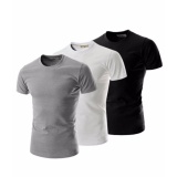 Bộ 3 áo thun nam body cổ tròn COTON cao cấp siêu mềm mịn, thấm hút