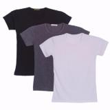 [HCM]Đủ size - Bộ 3 áo thun nam body cổ tròn ( Đen trắng xám )