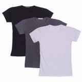 Bộ 3 áo thun nam body cổ tròn ( Đen, trắng, xám )