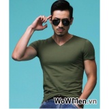 [HCM]Bộ 3 áo thun nam cổ tim body 100% COTTON ( đen xanh đen xanh rêu )