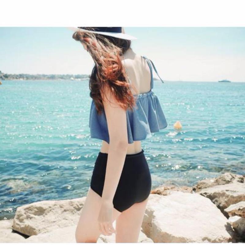 Nơi bán Bộ bikini 2 mảnh phối vạt bèo cực xinh (SIZE L)