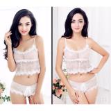 [HCM]Bộ Đồ Ngủ Bra Ren Lưới Gợi Cảm CDAN56 Chodeal24h - Trắng