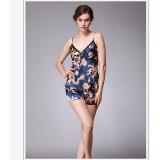 Bộ đồ  ngủ lụa phi bóng hai dây sexy BĐN 6102