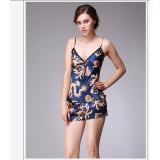 Bộ đồ  ngủ lụa phi bóng hai dây sexy BĐN 6102