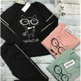Bộ Đồ Ngủ Thu Đông Nữ Nỉ Da Cá-Thời trang Leo.C