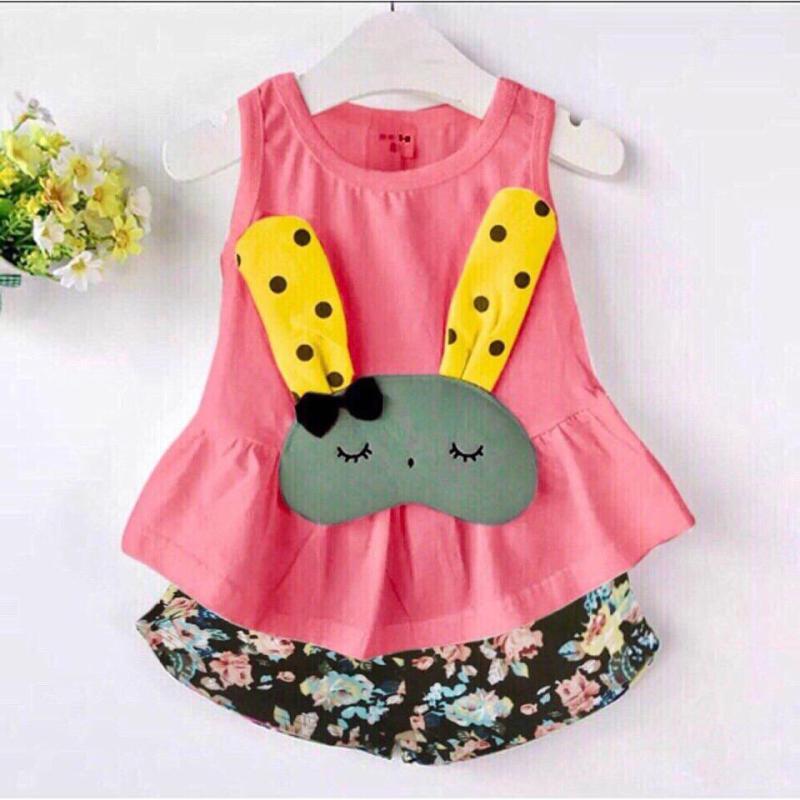 Nơi bán Bộ thun bé gái hình thỏ dễ thương từ 11-25kg